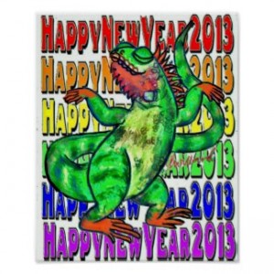 Happy New Year 2013 Iguana