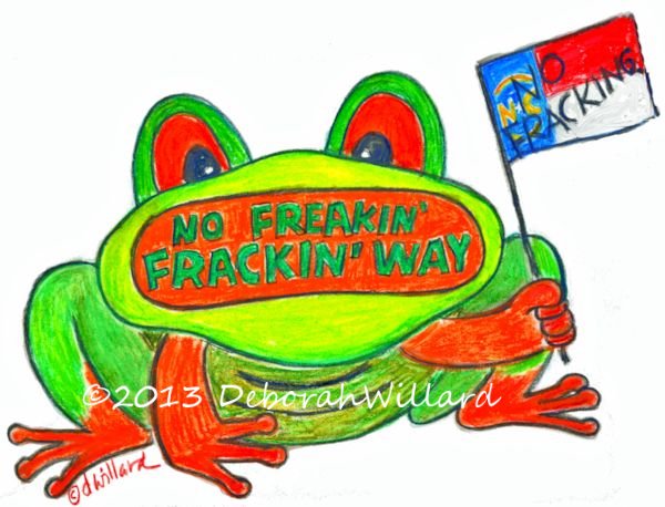 no fracking frog